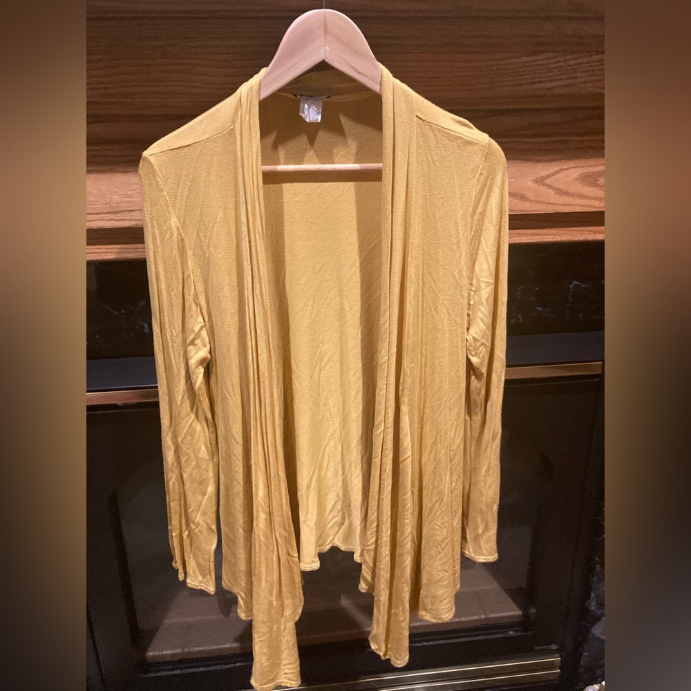 Yellow cardigan